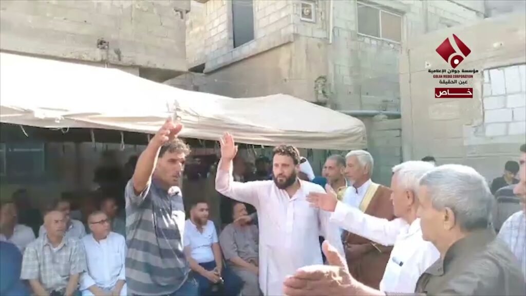 جانب من الصلح العشائري في بلدة سبينة بريف دمشق