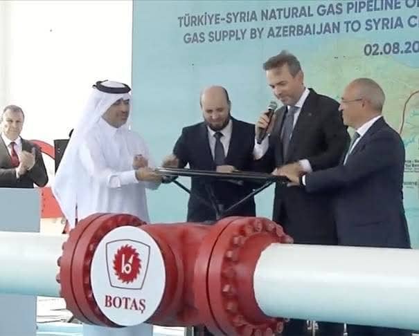 في مراسم رسمية بدء تدفق الغاز الأذربيجاني إلى سوريا