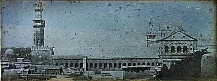 صورة نادرة للمسجد الأموي الكبير في دمشق عام 1844