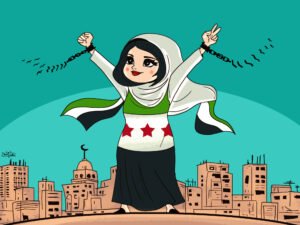 لوحة للفنان الفلسطيني هشام شمالي تحاكي ذكرى التحرير