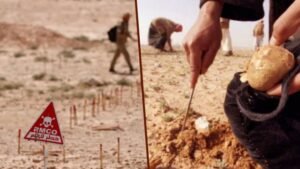 أطفال يعبثون بالألغام في ريف الرقة.. خطر قاتل يتفاقم مع موسم الكمأة