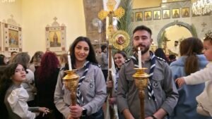 أبناء دمشق وإزرع من الطائفة المسيحية يحتفلون بأحد “الشعانين”