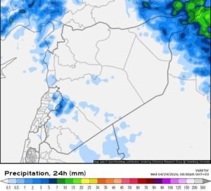 “الأرصاد الجوية: ضعف حالة عدم الاستقرار غداً مع استمرار زخات مطرية وضباب محلي”