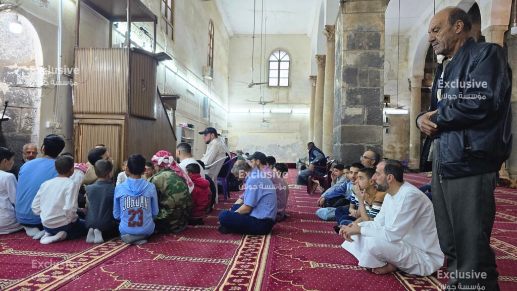 جانب من تكبيرات عيد الأضحى في المسجد العمري ببصرى الشام