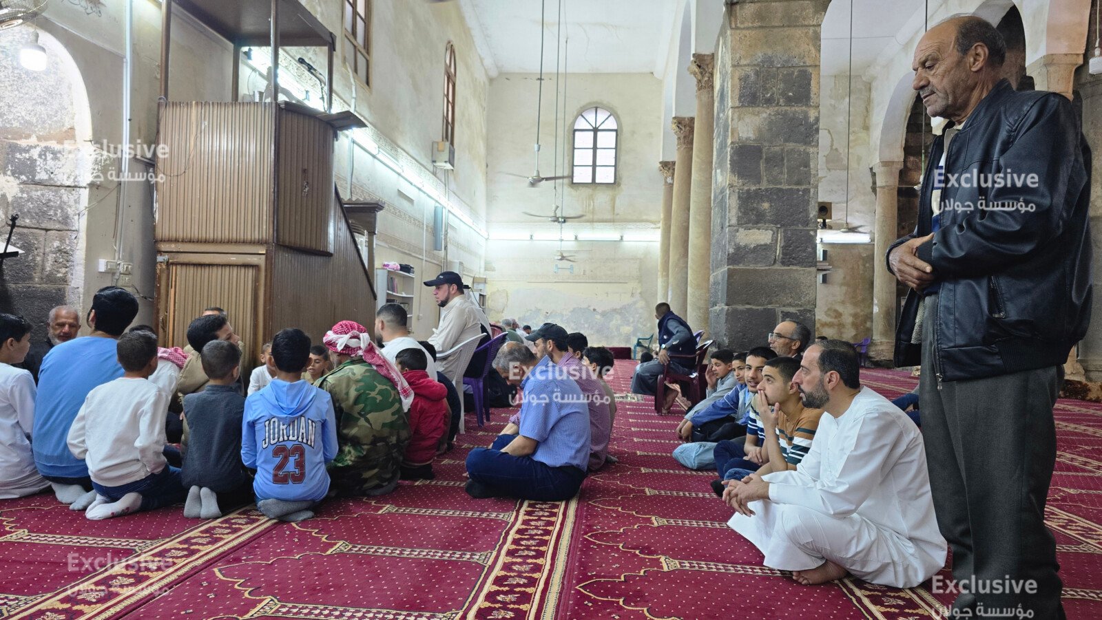 جانب من تكبيرات عيد الأضحى في المسجد العمري ببصرى الشام
