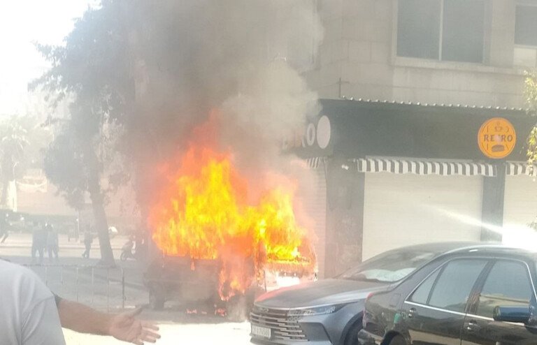 انفجاران محدودان قرب مقر وزارة السياحة في دمشق بالتزامن مع زيارة ماكرون الرسمية