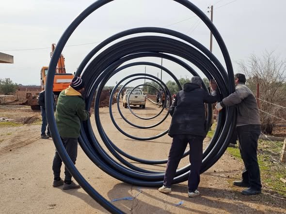 الشيخ مسكين.. تنفيذ خط جديد لمياه الشرب بطول 2.5 كيلومتر لخدمة الحي الغربي
