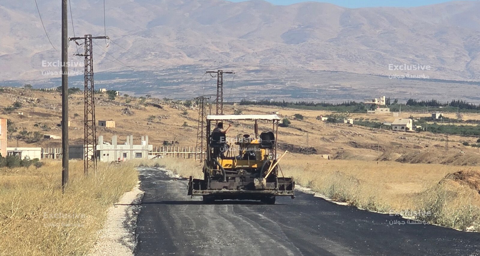 الخدمات الفنية تستكمل تزفيت المتحلق الشمالي الشرقي لخان أرنبة