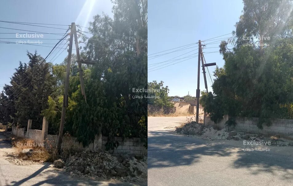 عمود توتر عالٍ مكسور منذ عام في ساحة “كوم الباشا”.. خطر يهدد الأطفال مع اقتراب المدارس