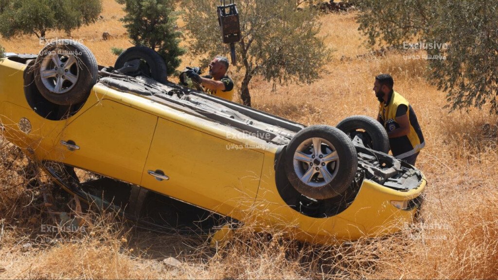 بسبب هاتف السائق حادث على طريق دمشق–السويداء.. و الاستجابة السريعة تتدخل